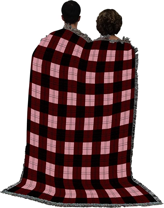 Pure Country Weavers Plaid Blanket Watermelon - Patterns Gift Tapestry Throw Woven from Cotton