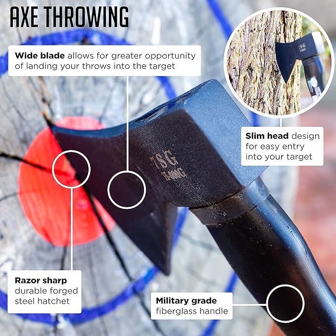 Camping Axe - Camping Hatchet with Sheath -Survival Throwing Axe - Survival Hatchets for Camping