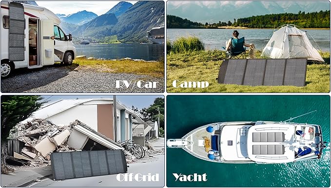 PPQ 100W Portable Solar Panel Kit 18V/6A,9lb Foldable Briefcase Solar Charger w/ 24% Efficiency,4