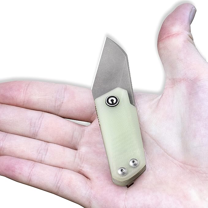 CIVIVI Ki-V Front Flipper Pocket Knife, Double Detent Slip Joint Small Folding Knife with Deep