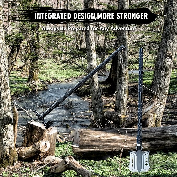 Camping Shovel Axe Outdoor Survival Shovel Set with High Carbon Steel Camping Gear for Men Outdoor