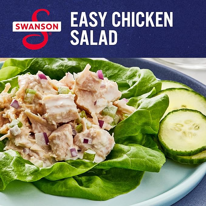 Swanson White Premium Chunk Canned Chicken Breast in Water, Fully Cooked Chicken, 4.5 OZ Can (Case