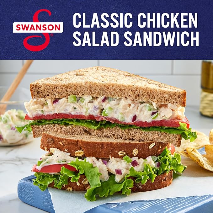 Swanson White Premium Chunk Canned Chicken Breast in Water, Fully Cooked Chicken, 12.5 OZ Can