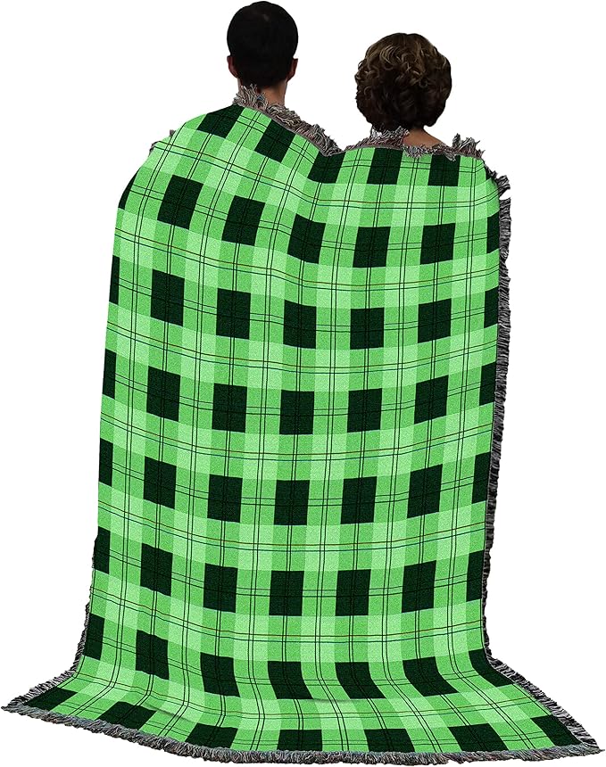 Pure Country Weavers Gooseberry Plaid Blanket - Gift Tapestry Throw Woven from Cotton - Made in The
