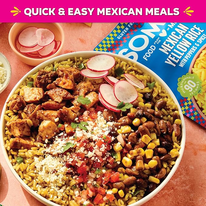 SOMOS Mexican Yellow Rice | Gluten Free, Non-GMO & Microwavable Meals Ready to Eat - Delicious