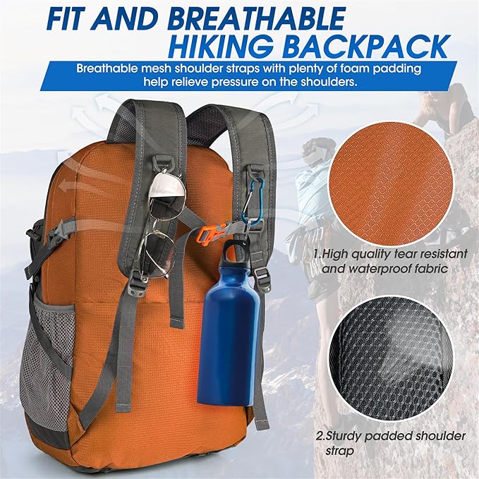 IGOLUMON Hiking Backpack 40L Packable Lightweight Camping Backpack Men Women Waterproof Hiking