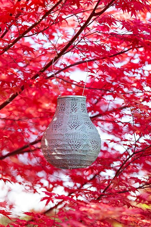 Allsop Soji Stella - Bulb - 8" Outdoor Solar Lantern - Sage