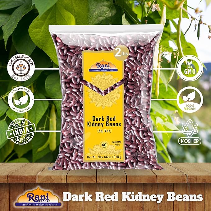 Rani Red Kidney Beans, Dark 32oz (2lbs) 908g ~ All Natural | Vegan | Gluten Friendly | NON-GMO |