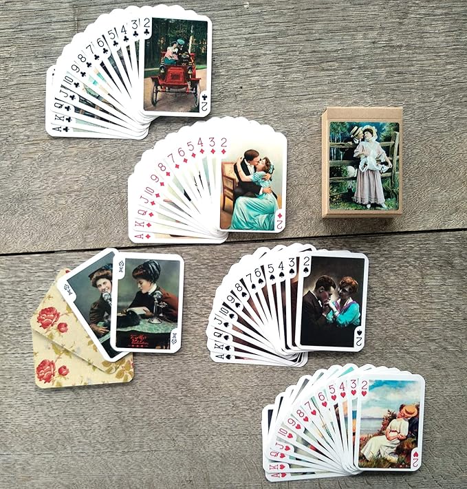 Valentine Day Love Photos Playing Cards (Poker Deck 54 Cards All Different) Vintage Retro Love
