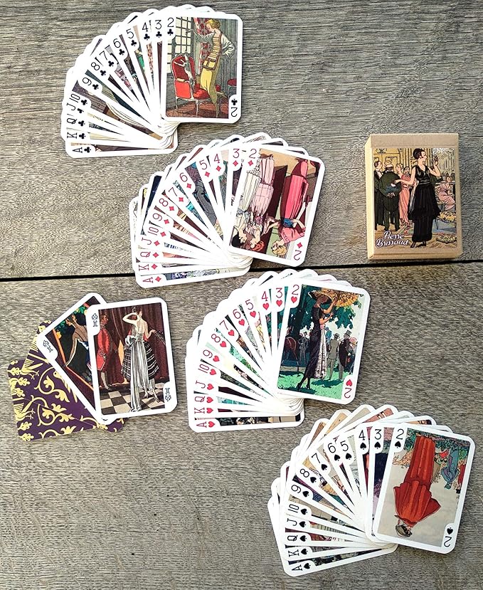 Pierre BRISSAUD Playing Cards (Poker Deck 54 Cards All Different) Vintage Retro Art Deco French