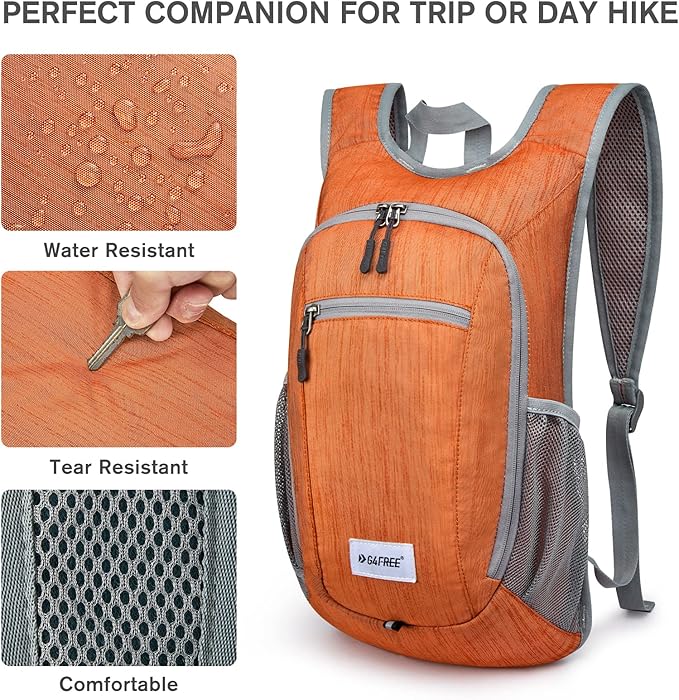 G4Free 10L/15L Hiking Backpack Lightweight Packable Hiking Daypack Small Travel Outdoor Foldable