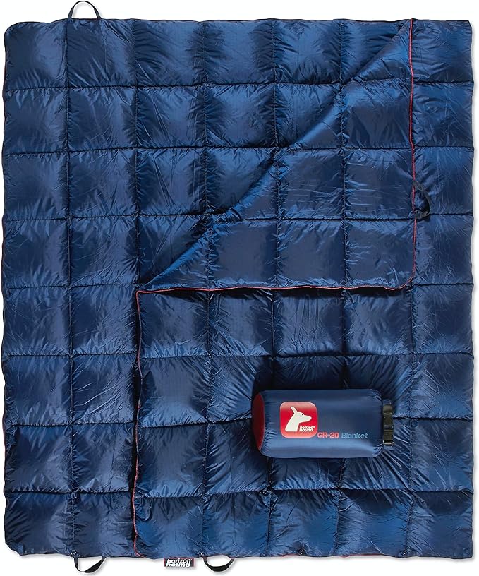 Horizon Hound Down Camping Blanket - Outdoor Travel Quilt | Sustainable, Insulated, Lightweight &