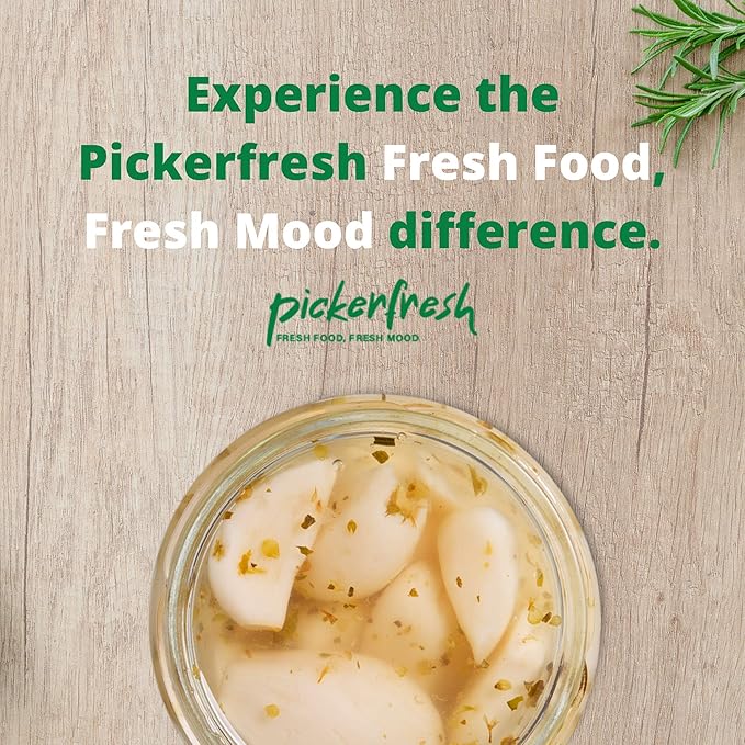 Pickerfresh Pickled Garlic | Gourmet Garlic Cloves | Simple Ingredients | Non-GMO, Gluten Free & No
