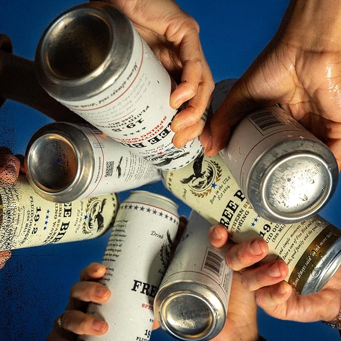 Free Bird, Sparkling Southern Spring Water, 12-Pack (19.2oz Tallboy Cans) ??Unflavored Carbonated