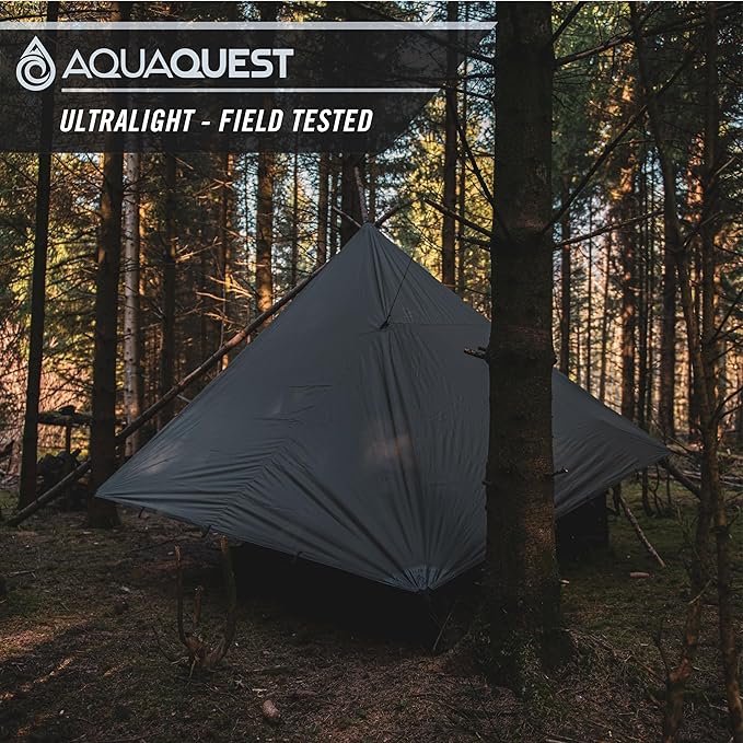 AquaQuest Guide Tarp ??Ultralight Waterproof (5,000 mm) Seam-Taped 40D Ripstop Rain Fly for