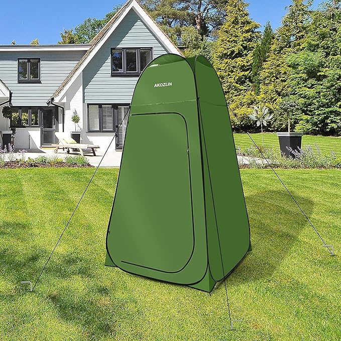 AKOZLIN Portable Pop Up Shower Tent Instant Privacy Dressing Changing Tent Outdoor Shower Room Camp