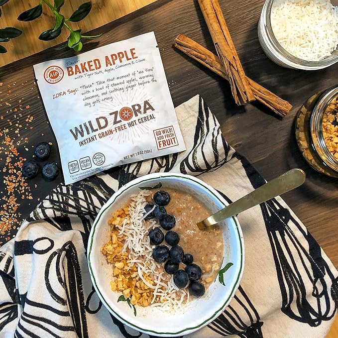 Wild Zora - Instant Grain-Free Hot Cereal - AIP Baked Apple (5-Pack)