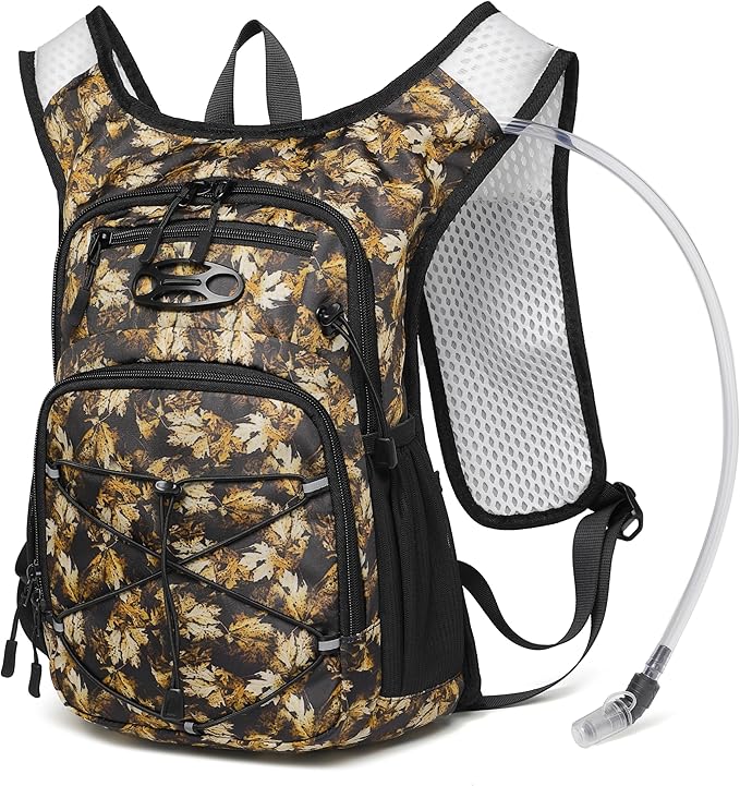 Wotony Lightweight Hydration Backpack with 2LOR 3LWater Bladder for Cycling Hiking Rave - Water