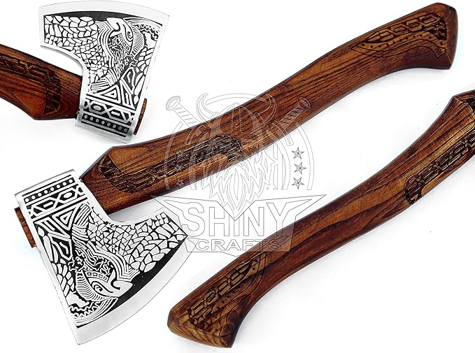 SHINY CRAFTS-Axes Viking Axe Hatchet-Norse Battle Axe Best Handmade Tomahawk Viking Bearded Axe