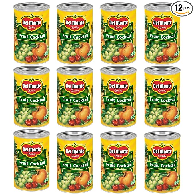 DEL MONTE Fruit Cocktail in Heavy Syrup, Canned Fruit, 12 Pack, 15.25 oz Can