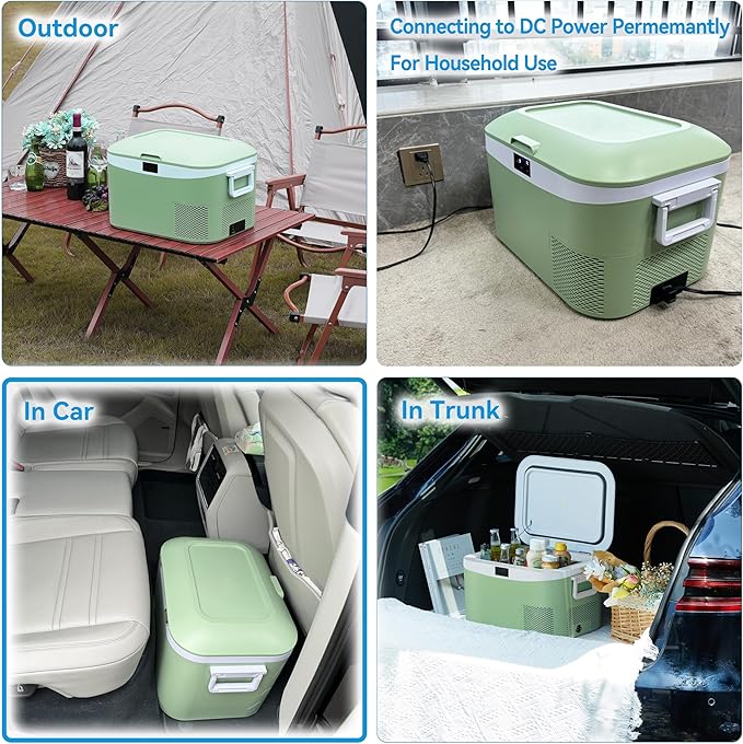 12 Volt Refrigerator Portable Car Freezer 13.5 Quart (12.8 Liter) Compressor Cooler 12V/24V DC