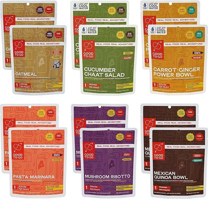 GOOD TO-GO Food Kit Assortments | Camping Food, Backpacking Food | Just Add Water Meals