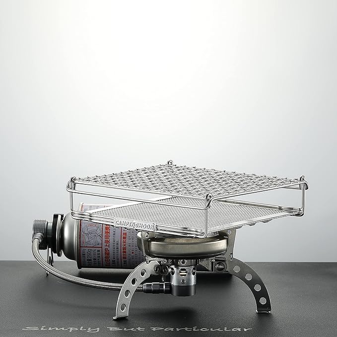 CAMPINGMOON Camping Toaster for Gas Stove Top Fire Grill Grid 304 Stainless Steel Bread Toasters