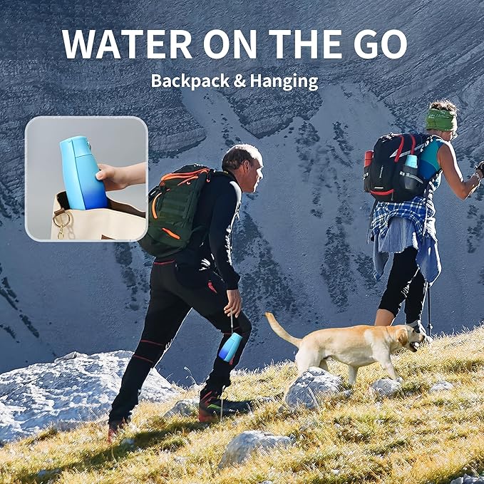 Dog Water Bottle, Travel Puppy Water Bowl, Leak Proof Portable Puppy Water Dispenser, Foldable Dog