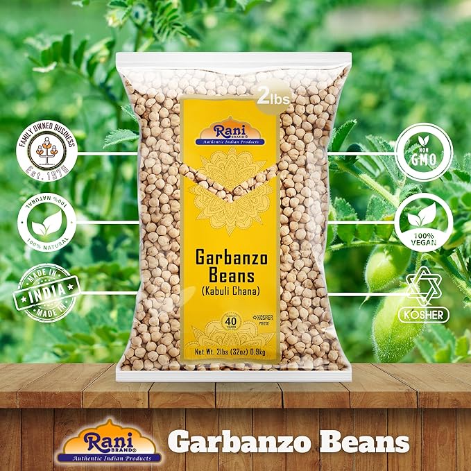 Rani Garbanzo Beans (Kabuli Chana) 32oz (2lbs) 908g ~ All Natural | Vegan | Gluten Friendly |
