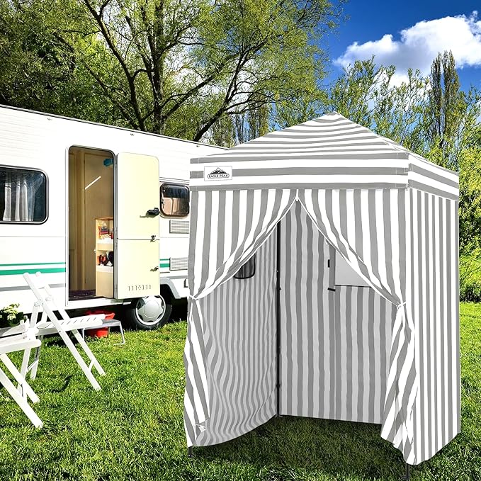 EAGLE PEAK Flex Ultra Compact 5x5 Pop-up Canopy, Sun Shelter, Changing Room, Portable Privacy Tent
