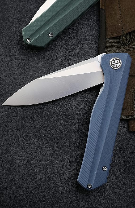 Petrified fish G10 handle D2 steel blade 2CR13 liner ball bearing flipper folding knife camping