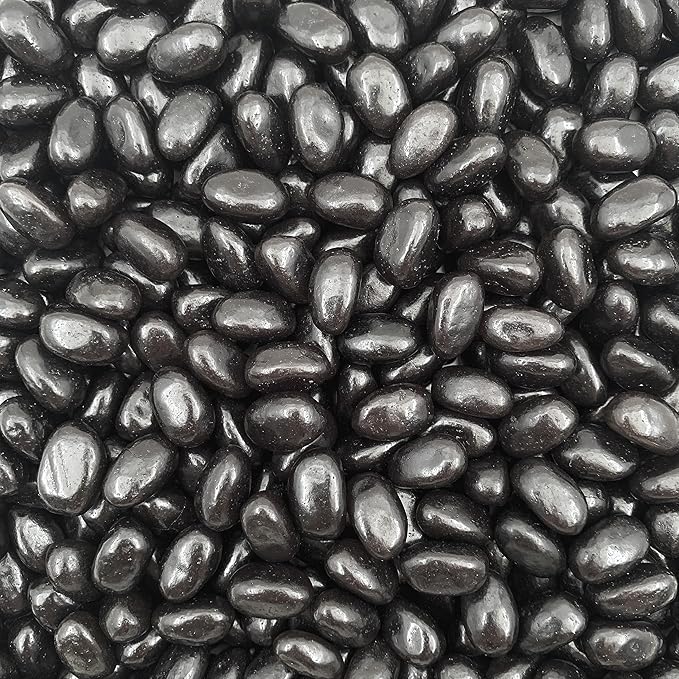Black Licorice Jelly Beans Candy | 2 Lb Bag | Black Jelly Beans Bulk | Old School Candy for