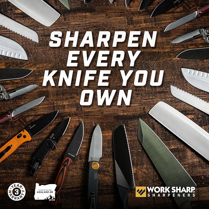 Work Sharp Precision Adjust Elite Knife Sharpener - Adjustable Knife Sharpening System - For