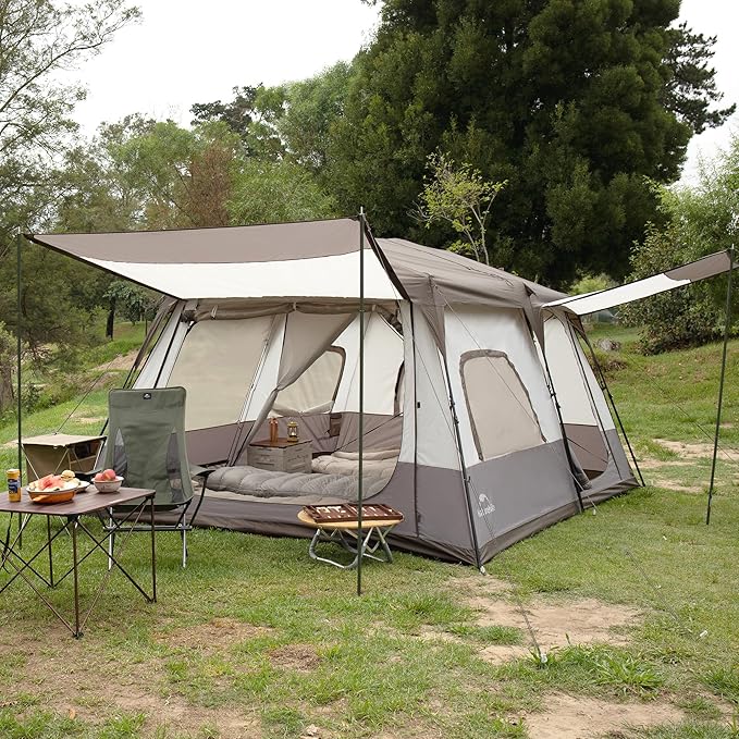Naturehike Cape 4/6/8 Person Camping Tent, 60S Easy Setup Instant Tent Pop up Tent, Waterproof