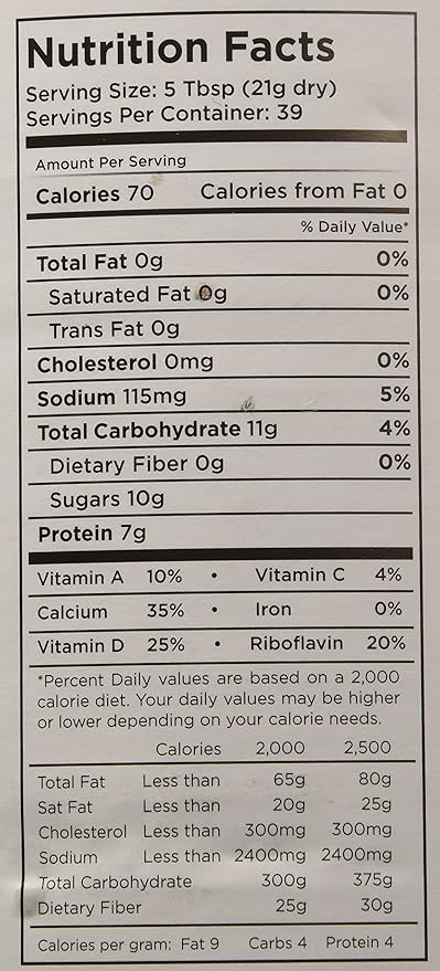 Augason Farms Country Fresh Instant Nonfat Dry Milk Can, Emergency Food Supply, Everyday Meals, 39