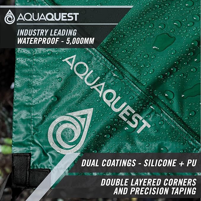 AquaQuest Guide Tarp ??Ultralight Waterproof (5,000 mm) Seam-Taped 40D Ripstop Rain Fly for