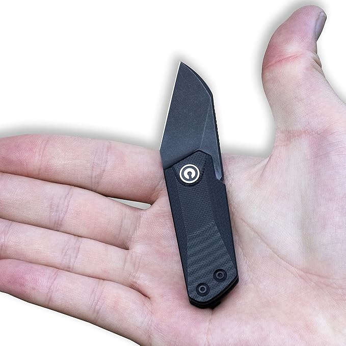 CIVIVI Ki-V Front Flipper Pocket Knife, Double Detent Slip Joint Small Folding Knife with Deep