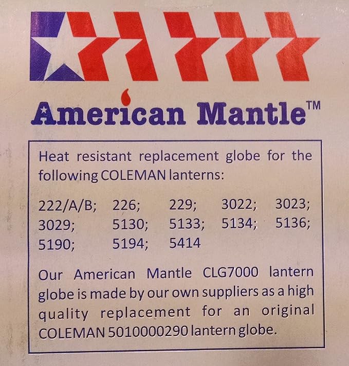 American Mantle Lantern Globe Replacement | 3.22"x3.22"x3.33" Clear Borosilicate Glass | Fits