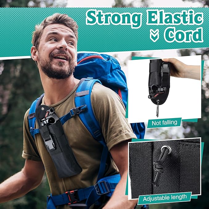 Bear Spray Holster with Quick Release Buckle (Spray Not Included), Nylon Holster with Hook & Loop