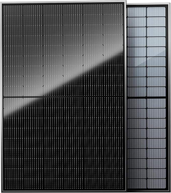 EPOCH 400W Bifacial Solar Panels,N-Type Class A 12/24 Volt Monocrystalline Solar Panel