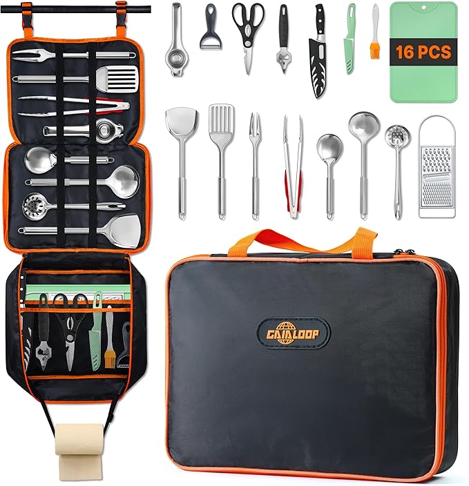Camping Cooking Utensils Set Grilling Cookware Camp Kitchen Rotating Marshmallow Roasting Sticks