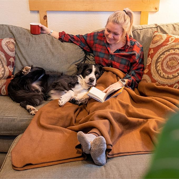 Arcturus Military Wool Blanket - Warm, Thick, Washable - Great for Outdoors, Camping, Stadium