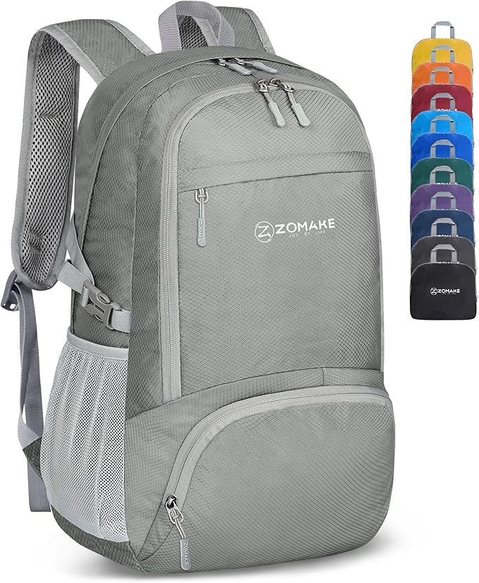 ZOMAKE Lightweight Packable Backpack 30L, Foldable Hiking Backpacks Water Resistant Compact Folding