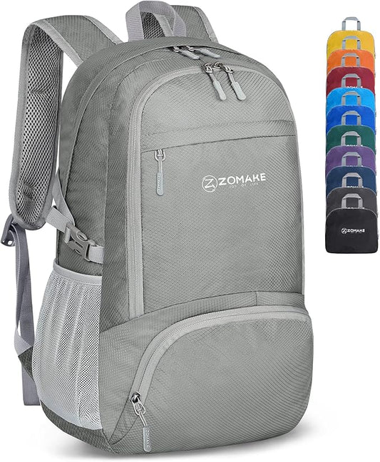 ZOMAKE Lightweight Packable Backpack 30L, Foldable Hiking Backpacks Water Resistant Compact Folding