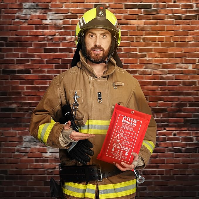 Fire Blanket, Fiberglass Survival Gear for Outdoor Situations, Emergency Retardant Blanket with