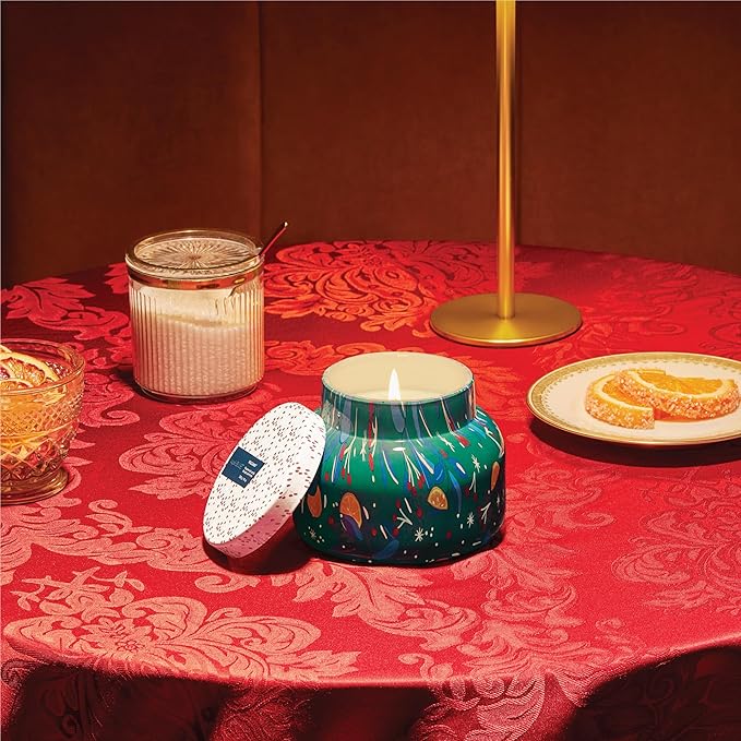 Capri Blue Pattern Play Signature Holiday Candle - Luxury Holiday Scented Candle for Home- Long