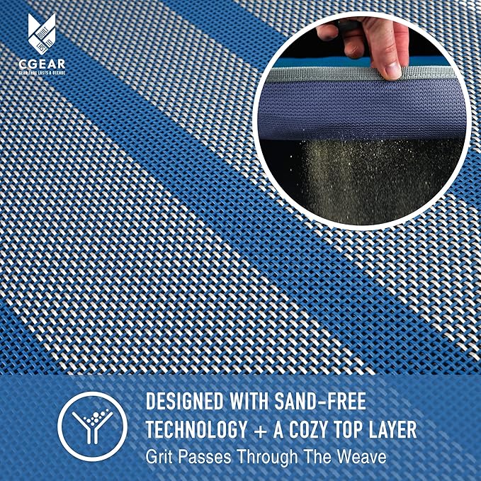 CGEAR RV Comfort Mat – Patented Sand-Free Technology with Ultra Soft Material – Sized to Your RV