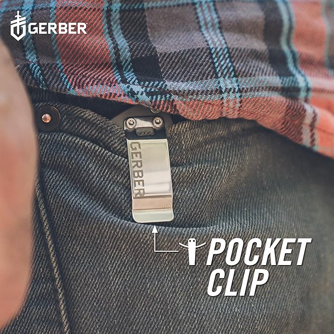 Gerber Gear Flatiron Folding Pocket Knife, EDC Stainless Steel Folding Knife with 3.6" Cleaver