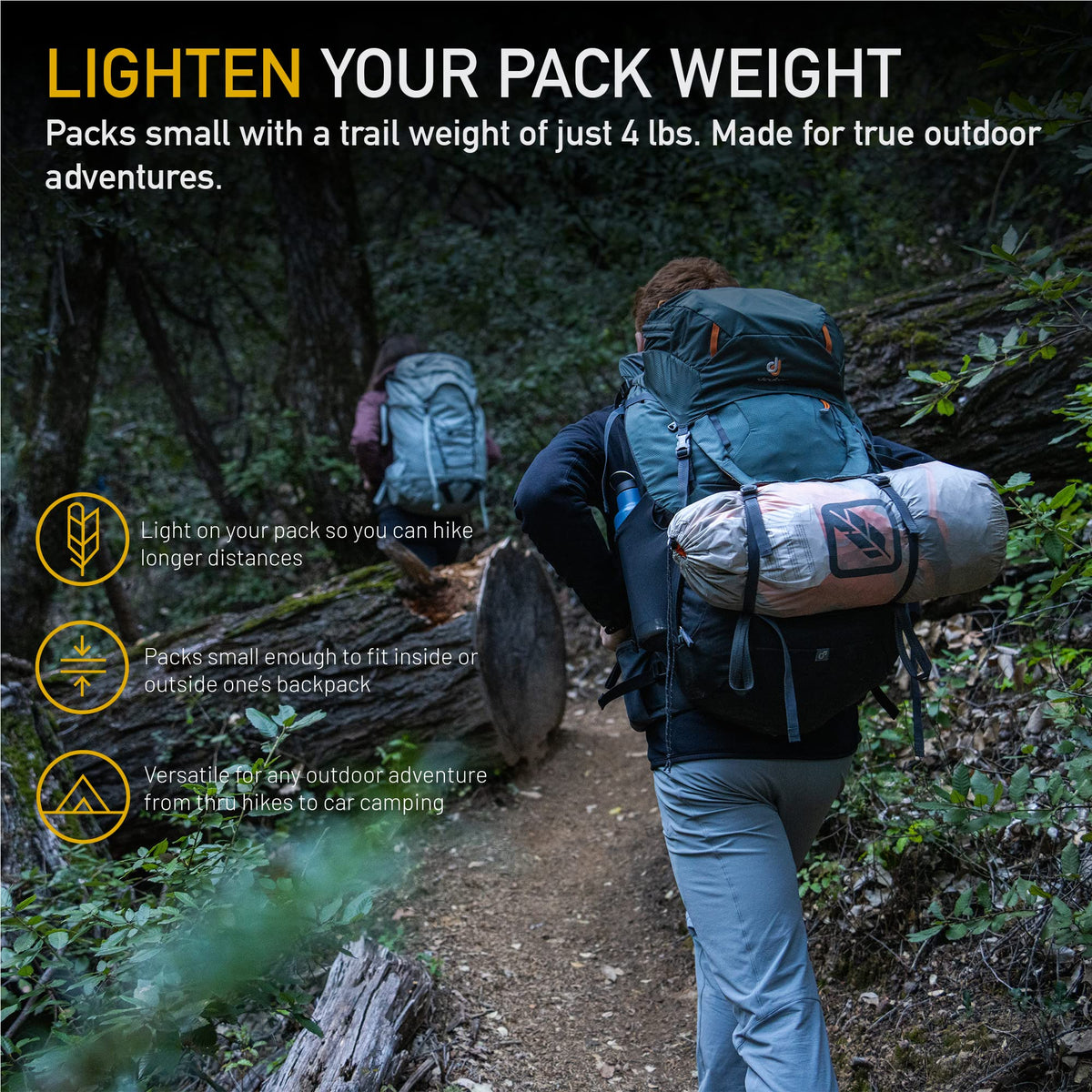 Featherstone UL Granite 2 Person Backpacking Tent Lightweight, 3-Season, Waterproof for Camping and