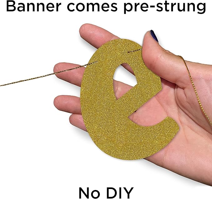 The Man The Myth The Legend Gold Glitter Banner – Men’s Birthday, Bachelor Party, Retirement Party